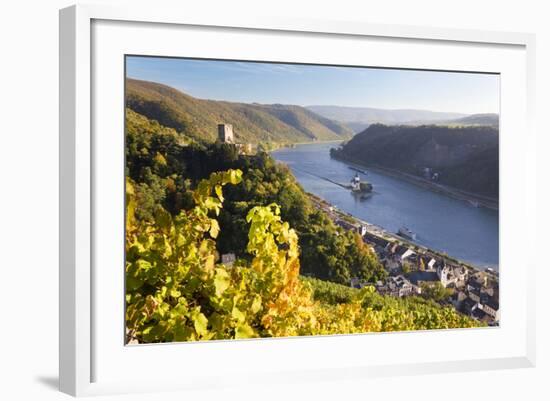 Germany, Rheinland-Pfalz, Pfalzgrafenstein and Gutenfels Castles-Peter Adams-Framed Photographic Print