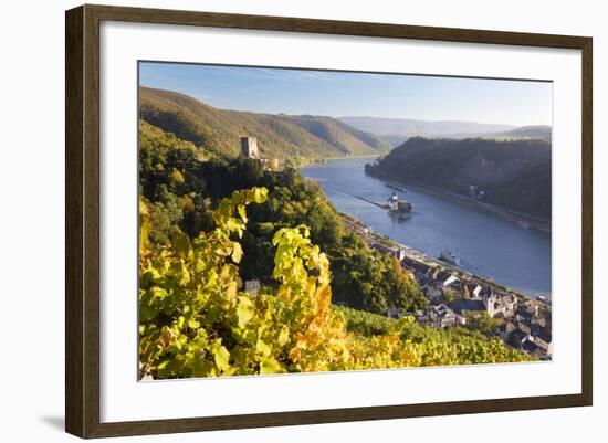 Germany, Rheinland-Pfalz, Pfalzgrafenstein and Gutenfels Castles-Peter Adams-Framed Photographic Print