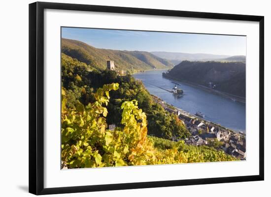 Germany, Rheinland-Pfalz, Pfalzgrafenstein and Gutenfels Castles-Peter Adams-Framed Photographic Print