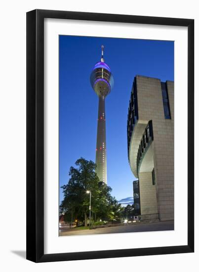 Germany, Rhineland, Dusseldorf, Television Tower, Landtag Building-Chris Seba-Framed Photographic Print