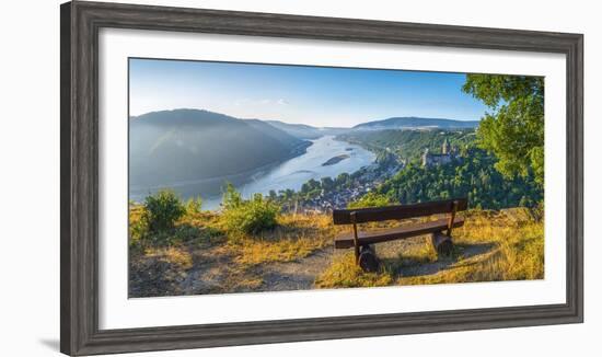 Germany, Rhineland Palatinate, Bacharach and Burg Stahleck (Stahleck Castle), River Rhine-Alan Copson-Framed Photographic Print