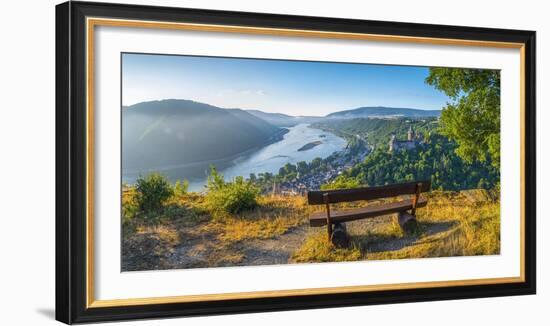 Germany, Rhineland Palatinate, Bacharach and Burg Stahleck (Stahleck Castle), River Rhine-Alan Copson-Framed Photographic Print