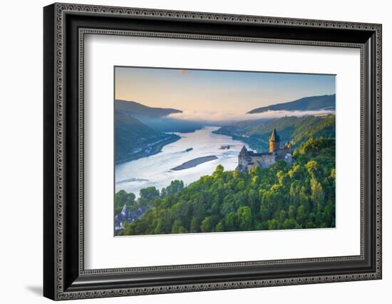 Germany, Rhineland Palatinate, Bacharach, Burg Stahleck (Stahleck Castle), River Rhine-Alan Copson-Framed Photographic Print