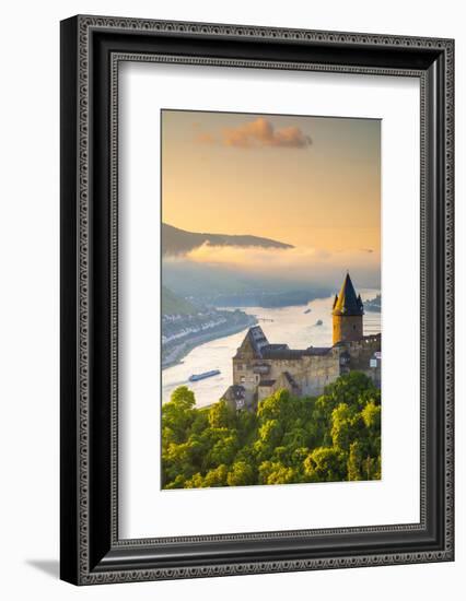 Germany, Rhineland Palatinate, Bacharach, Burg Stahleck (Stahleck Castle), River Rhine-Alan Copson-Framed Photographic Print