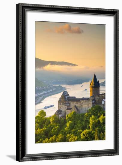 Germany, Rhineland Palatinate, Bacharach, Burg Stahleck (Stahleck Castle), River Rhine-Alan Copson-Framed Photographic Print