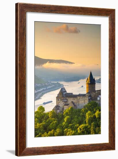 Germany, Rhineland Palatinate, Bacharach, Burg Stahleck (Stahleck Castle), River Rhine-Alan Copson-Framed Photographic Print