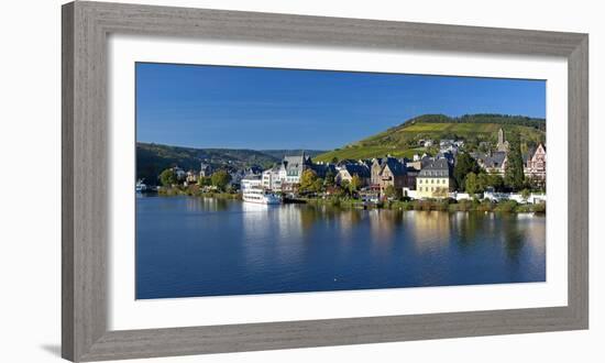 Germany, Rhineland-Palatinate, Bank of Moselle River, Traben, Traben-Trarbach-Chris Seba-Framed Photographic Print