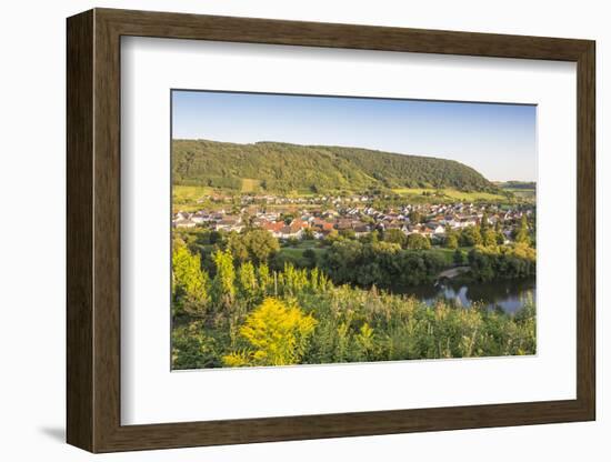 Germany, Rhineland-Palatinate, District Trier-Saarburg, Schoden, Village View the Saar-Udo Bernhart-Framed Photographic Print