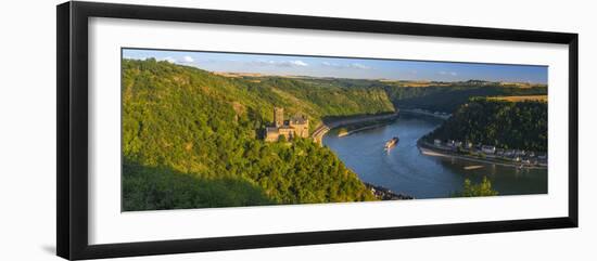 Germany, Rhineland Palatinate, River Rhine, Sankt Goarshausen, Burg Katz and River Rhine-Alan Copson-Framed Photographic Print