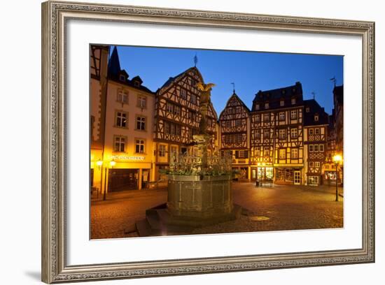 Germany, Rhineland-Palatinate, the Moselle, Bernkastel-Kues, Marketplace-Chris Seba-Framed Photographic Print