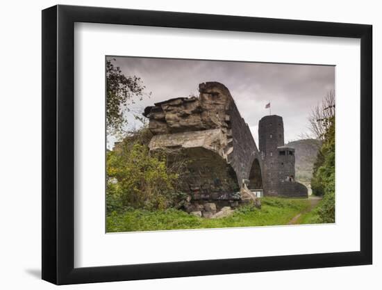 Germany, Rhineland-Pfalz, Remagen, Ruins of the Bridge at Remagen-Walter Bibikow-Framed Photographic Print