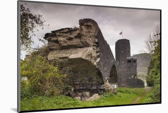 Germany, Rhineland-Pfalz, Remagen, Ruins of the Bridge at Remagen-Walter Bibikow-Mounted Photographic Print