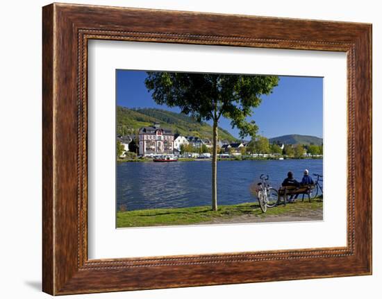 Germany, River, the Moselle, Rhineland-Palatinate, Waterside Promenade Alf-Chris Seba-Framed Photographic Print