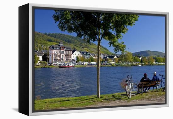 Germany, River, the Moselle, Rhineland-Palatinate, Waterside Promenade Alf-Chris Seba-Framed Premier Image Canvas