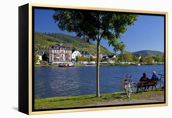 Germany, River, the Moselle, Rhineland-Palatinate, Waterside Promenade Alf-Chris Seba-Framed Premier Image Canvas