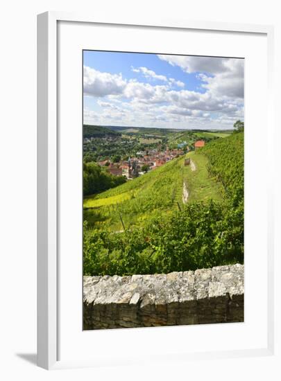 Germany, Saxony-Anhalt, Burgenlandkreis, Freyburg (Unstrut), Vineyards, View at Freyburg-Andreas Vitting-Framed Photographic Print