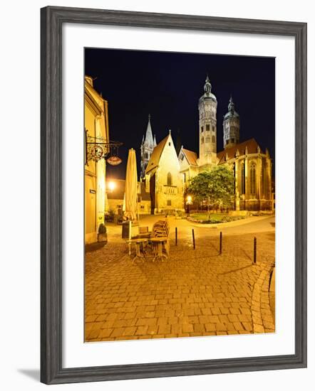 Germany, Saxony-Anhalt, Castle Naumburg, Night Photography, Cathedral Saint Peter and Paul-Andreas Vitting-Framed Photographic Print