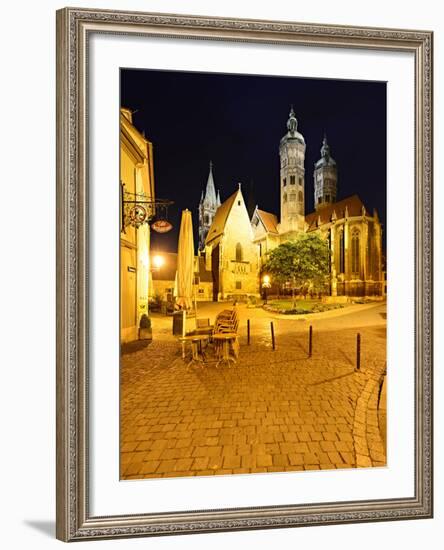 Germany, Saxony-Anhalt, Castle Naumburg, Night Photography, Cathedral Saint Peter and Paul-Andreas Vitting-Framed Photographic Print