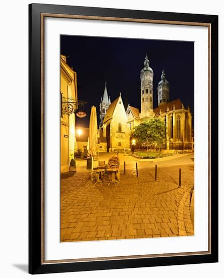 Germany, Saxony-Anhalt, Castle Naumburg, Night Photography, Cathedral Saint Peter and Paul-Andreas Vitting-Framed Photographic Print