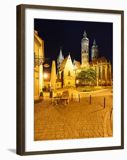 Germany, Saxony-Anhalt, Castle Naumburg, Night Photography, Cathedral Saint Peter and Paul-Andreas Vitting-Framed Photographic Print