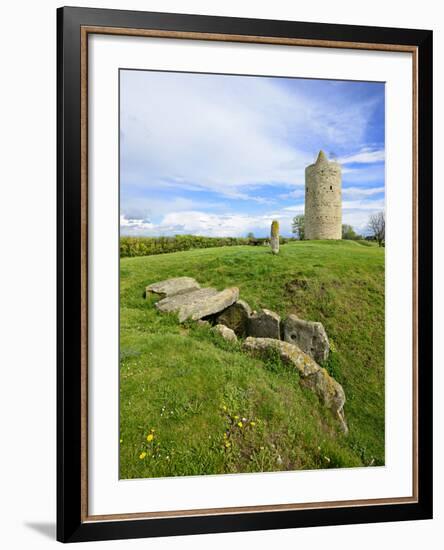 Germany, Saxony-Anhalt, LangeneichstŠdt, Big Stone Grave, Dolmen Goddess and EichstŠdter Warte-Andreas Vitting-Framed Photographic Print