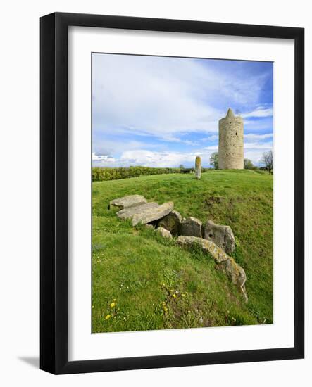 Germany, Saxony-Anhalt, LangeneichstŠdt, Big Stone Grave, Dolmen Goddess and EichstŠdter Warte-Andreas Vitting-Framed Photographic Print