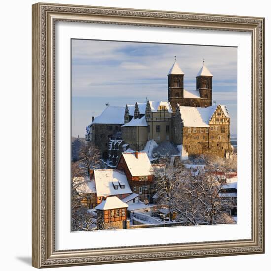 Germany, Saxony-Anhalt, Quedlinburg, Winter-Andreas Vitting-Framed Photographic Print