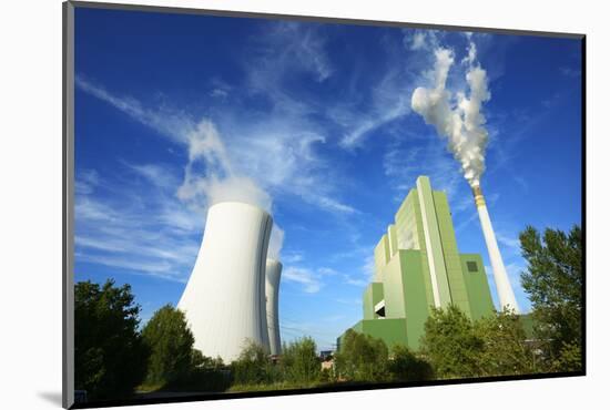 Germany, Saxony-Anhalt, Schkopau, brown coal power station-Andreas Vitting-Mounted Photographic Print