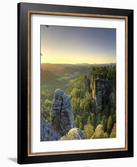 Germany, Saxony, Dresden, Saxon Switzerland National Park (Sachsische Schweiz)-Michele Falzone-Framed Photographic Print