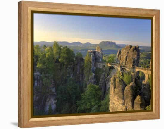 Germany, Saxony, Dresden, Saxon Switzerland National Park (Sachsische Schweiz)-Michele Falzone-Framed Premier Image Canvas