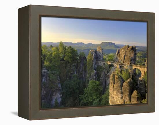 Germany, Saxony, Dresden, Saxon Switzerland National Park (Sachsische Schweiz)-Michele Falzone-Framed Premier Image Canvas