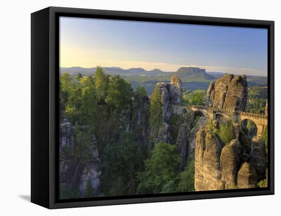 Germany, Saxony, Dresden, Saxon Switzerland National Park (Sachsische Schweiz)-Michele Falzone-Framed Premier Image Canvas