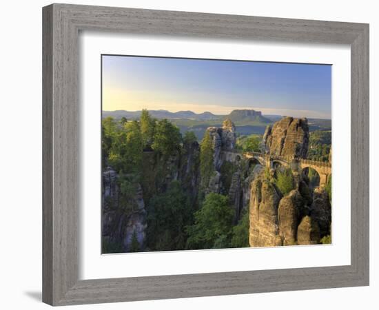 Germany, Saxony, Dresden, Saxon Switzerland National Park (Sachsische Schweiz)-Michele Falzone-Framed Photographic Print