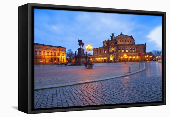 Germany, Saxony, Dresden. the Famed Semper Opera House.-Ken Scicluna-Framed Premier Image Canvas