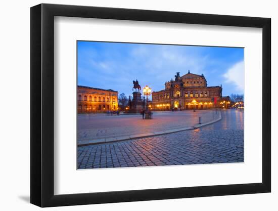 Germany, Saxony, Dresden. the Famed Semper Opera House.-Ken Scicluna-Framed Photographic Print