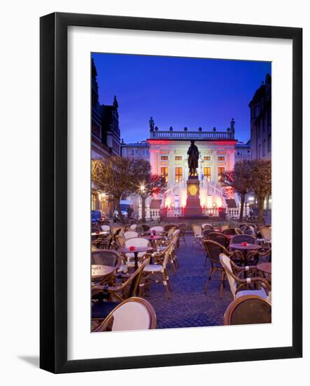 Germany, Saxony, Leipzig. Monument to Johann Wolfgang Von Goethe-Ken Scicluna-Framed Photographic Print