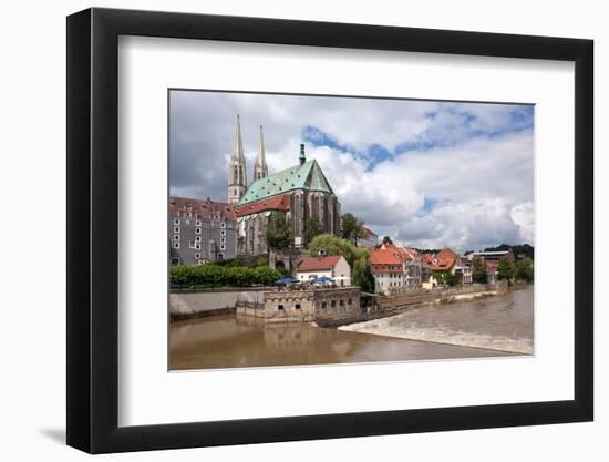 Germany, Saxony, Peter's Church and VierradenmŸhle - the Most Eastern Restaurant of Germany-Catharina Lux-Framed Photographic Print