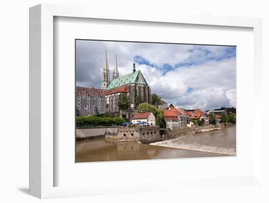 Germany, Saxony, Peter's Church and VierradenmŸhle - the Most Eastern Restaurant of Germany-Catharina Lux-Framed Photographic Print