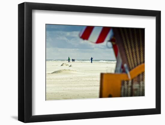 Germany, Schleswig-Holstein, Amrum, Sandy Beach, Sandbank, Kniepsand, Beach-Ingo Boelter-Framed Photographic Print