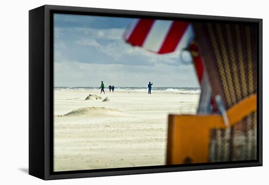 Germany, Schleswig-Holstein, Amrum, Sandy Beach, Sandbank, Kniepsand, Beach-Ingo Boelter-Framed Premier Image Canvas