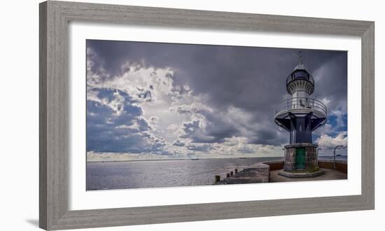 Germany, Schleswig - Holstein, Brunsb?ttel (Town), Lock, Lighthouse, Mole 1 (Jetty)-Ingo Boelter-Framed Photographic Print