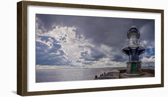 Germany, Schleswig - Holstein, Brunsb?ttel (Town), Lock, Lighthouse, Mole 1 (Jetty)-Ingo Boelter-Framed Photographic Print