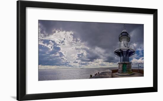 Germany, Schleswig - Holstein, Brunsb?ttel (Town), Lock, Lighthouse, Mole 1 (Jetty)-Ingo Boelter-Framed Photographic Print