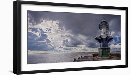 Germany, Schleswig - Holstein, Brunsb?ttel (Town), Lock, Lighthouse, Mole 1 (Jetty)-Ingo Boelter-Framed Photographic Print