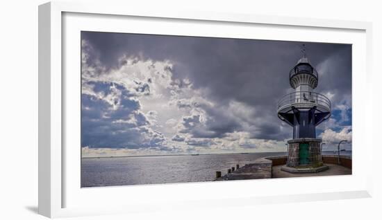 Germany, Schleswig - Holstein, Brunsb?ttel (Town), Lock, Lighthouse, Mole 1 (Jetty)-Ingo Boelter-Framed Photographic Print