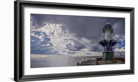 Germany, Schleswig - Holstein, Brunsb?ttel (Town), Lock, Lighthouse, Mole 1 (Jetty)-Ingo Boelter-Framed Photographic Print