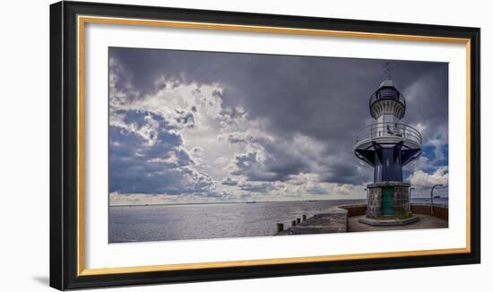 Germany, Schleswig - Holstein, Brunsb?ttel (Town), Lock, Lighthouse, Mole 1 (Jetty)-Ingo Boelter-Framed Photographic Print