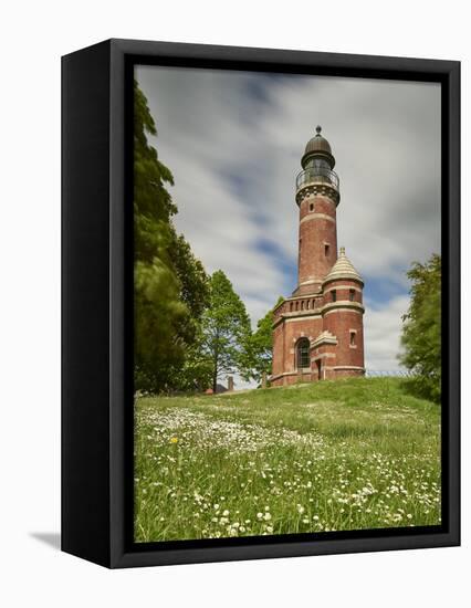 Germany, Schleswig Holstein, Kiel, lighthouse Holtenau, lighthouse-Alexander Voss-Framed Premier Image Canvas