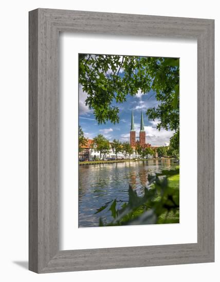 Germany, Schleswig - Holstein, LŸbeck (City), Old Town, Cathedral, Trave (River)-Ingo Boelter-Framed Photographic Print