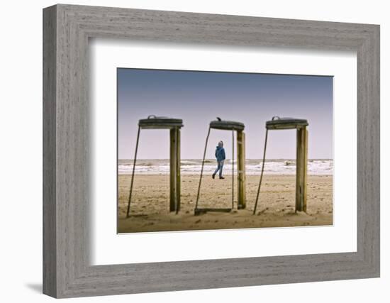 Germany, Schleswig-Holstein, Nordfriesland, Eiderstedt, Sankt Peter-Ording, Beach-Ingo Boelter-Framed Photographic Print